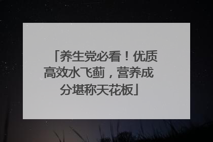 养生党必看！优质高效水飞蓟，营养成分堪称天花板