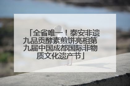 全省唯一！泰安非遗九品贡酵素煎饼亮相第九届中国成都国际非物质文化遗产节