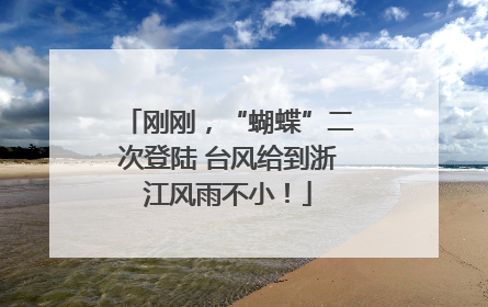 刚刚，“蝴蝶”二次登陆 台风给到浙江风雨不小！