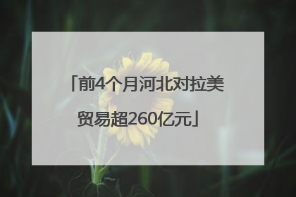 前4个月河北对拉美贸易超260亿元