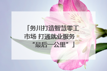 务川打造智慧零工市场 打通就业服务“最后一公里”