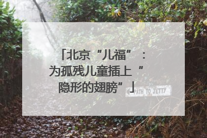 北京“儿福”：为孤残儿童插上“隐形的翅膀”