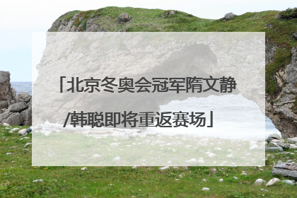 北京冬奥会冠军隋文静/韩聪即将重返赛场