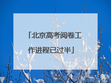 北京高考阅卷工作进程已过半
