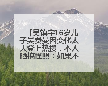 吴镇宇16岁儿子吴费曼因变化太大登上热搜，本人晒搞怪照：如果不喜欢现在的我可以离开