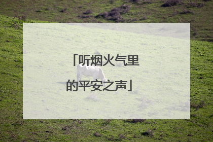 听烟火气里的平安之声