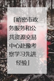 哈密市政务服务和公共资源交易中心赴豫考察学习先进经验