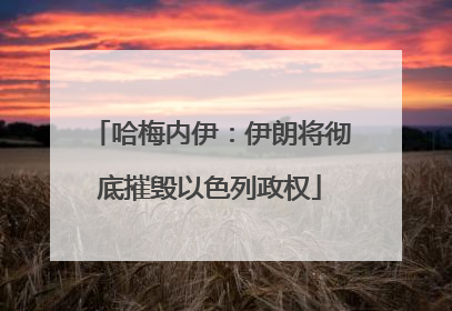 哈梅内伊：伊朗将彻底摧毁以色列政权