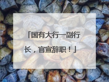 国有大行一副行长，官宣辞职！