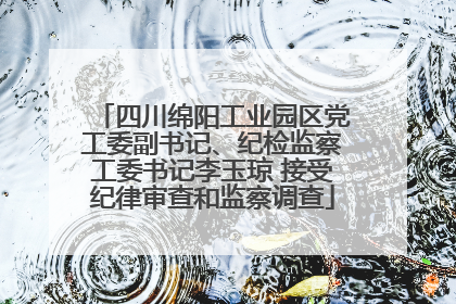 四川绵阳工业园区党工委副书记、纪检监察工委书记李玉琼 接受纪律审查和监察调查