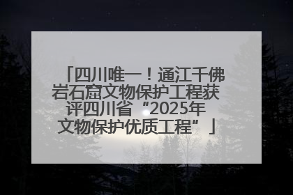 四川唯一！通江千佛岩石窟文物保护工程获评四川省“2025年文物保护优质工程”