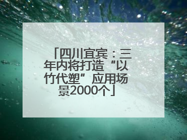 四川宜宾：三年内将打造“以竹代塑”应用场景2000个