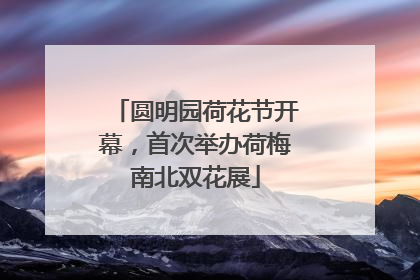 圆明园荷花节开幕，首次举办荷梅南北双花展