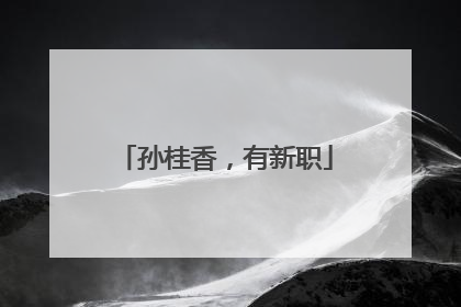 孙桂香，有新职
