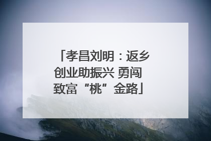 孝昌刘明：返乡创业助振兴 勇闯致富“桃”金路