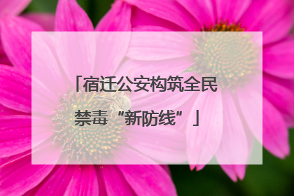 宿迁公安构筑全民禁毒“新防线”