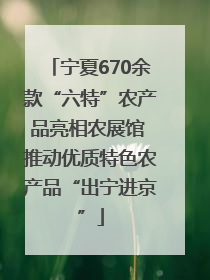 宁夏670余款“六特”农产品亮相农展馆 推动优质特色农产品“出宁进京”