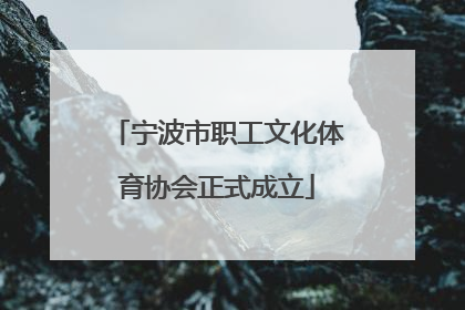 宁波市职工文化体育协会正式成立