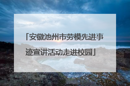 安徽池州市劳模先进事迹宣讲活动走进校园