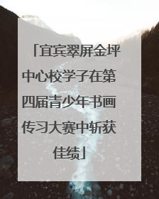 宜宾翠屏金坪中心校学子在第四届青少年书画传习大赛中斩获佳绩