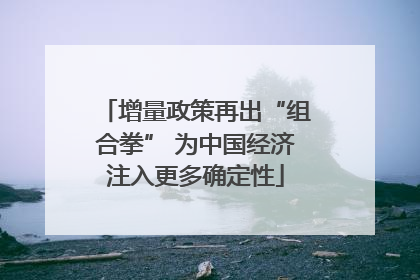增量政策再出“组合拳” 为中国经济注入更多确定性