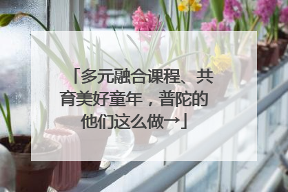 多元融合课程、共育美好童年，普陀的他们这么做→
