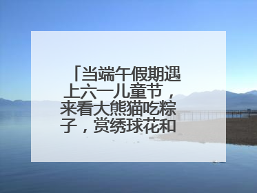 当端午假期遇上六一儿童节，来看大熊猫吃粽子，赏绣球花和马鞭草花海