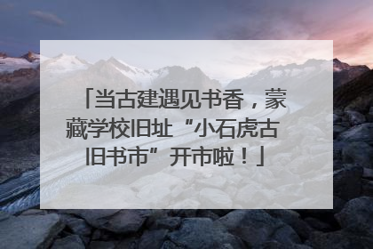当古建遇见书香，蒙藏学校旧址“小石虎古旧书市”开市啦！