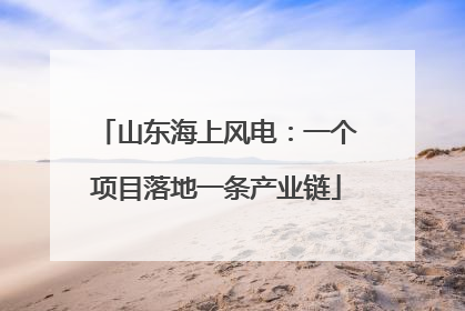 山东海上风电：一个项目落地一条产业链