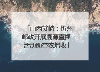 山西繁峙：忻州邮政开展溯源直播活动助杏农增收