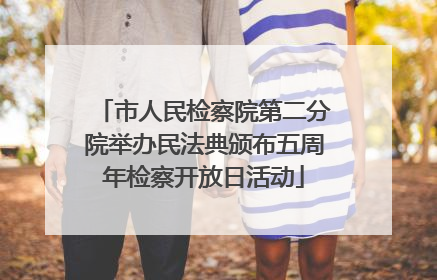 市人民检察院第二分院举办民法典颁布五周年检察开放日活动