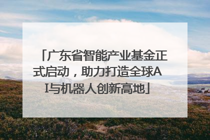 广东省智能产业基金正式启动，助力打造全球AI与机器人创新高地