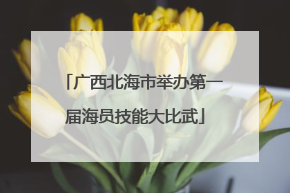 广西北海市举办第一届海员技能大比武