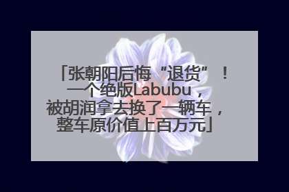 张朝阳后悔“退货”！一个绝版Labubu，被胡润拿去换了一辆车，整车原价值上百万元