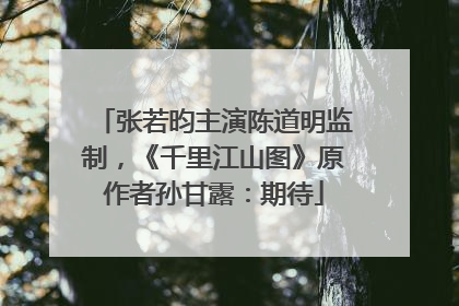 张若昀主演陈道明监制，《千里江山图》原作者孙甘露：期待