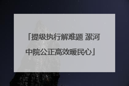 提级执行解难题 漯河中院公正高效暖民心