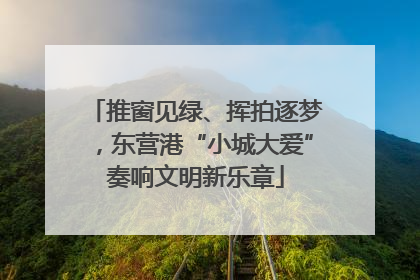 推窗见绿、挥拍逐梦，东营港“小城大爱”奏响文明新乐章