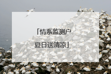 情系监测户 夏日送清凉
