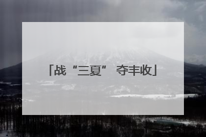 战“三夏” 夺丰收