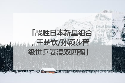 战胜日本新星组合，王楚钦/孙颖莎晋级世乒赛混双四强