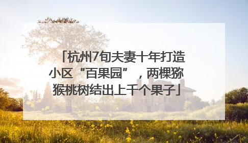 杭州7旬夫妻十年打造小区“百果园”，两棵猕猴桃树结出上千个果子