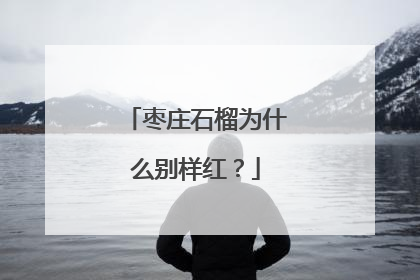 枣庄石榴为什么别样红？