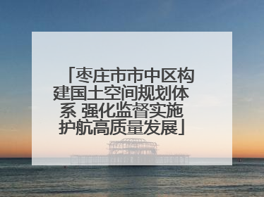 枣庄市市中区构建国土空间规划体系 强化监督实施护航高质量发展