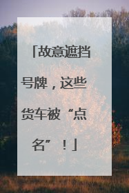故意遮挡号牌，这些货车被“点名”！