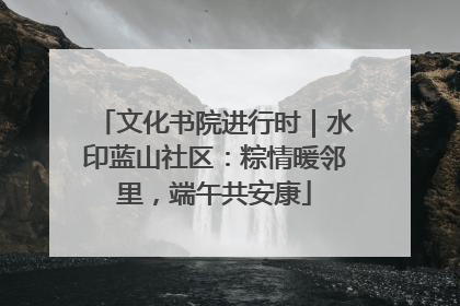 文化书院进行时｜水印蓝山社区：粽情暖邻里，端午共安康
