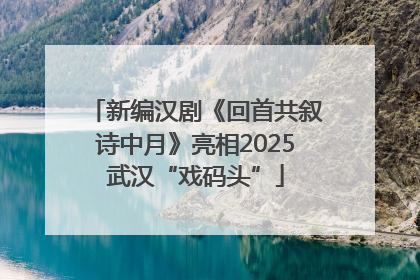 新编汉剧《回首共叙诗中月》亮相2025武汉“戏码头”