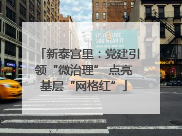 新泰宫里：党建引领“微治理” 点亮基层“网格红”