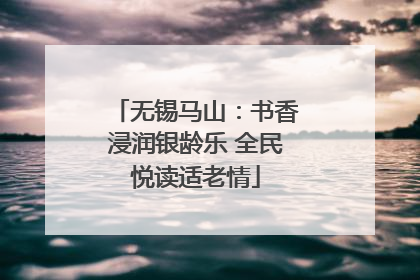 无锡马山：书香浸润银龄乐 全民悦读适老情