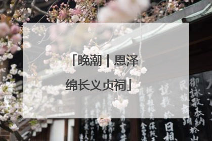 晚潮｜恩泽绵长义贞祠