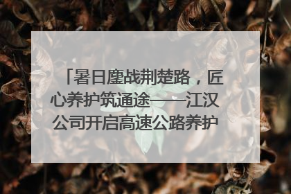 暑日鏖战荆楚路，匠心养护筑通途——江汉公司开启高速公路养护专项工程建设热潮